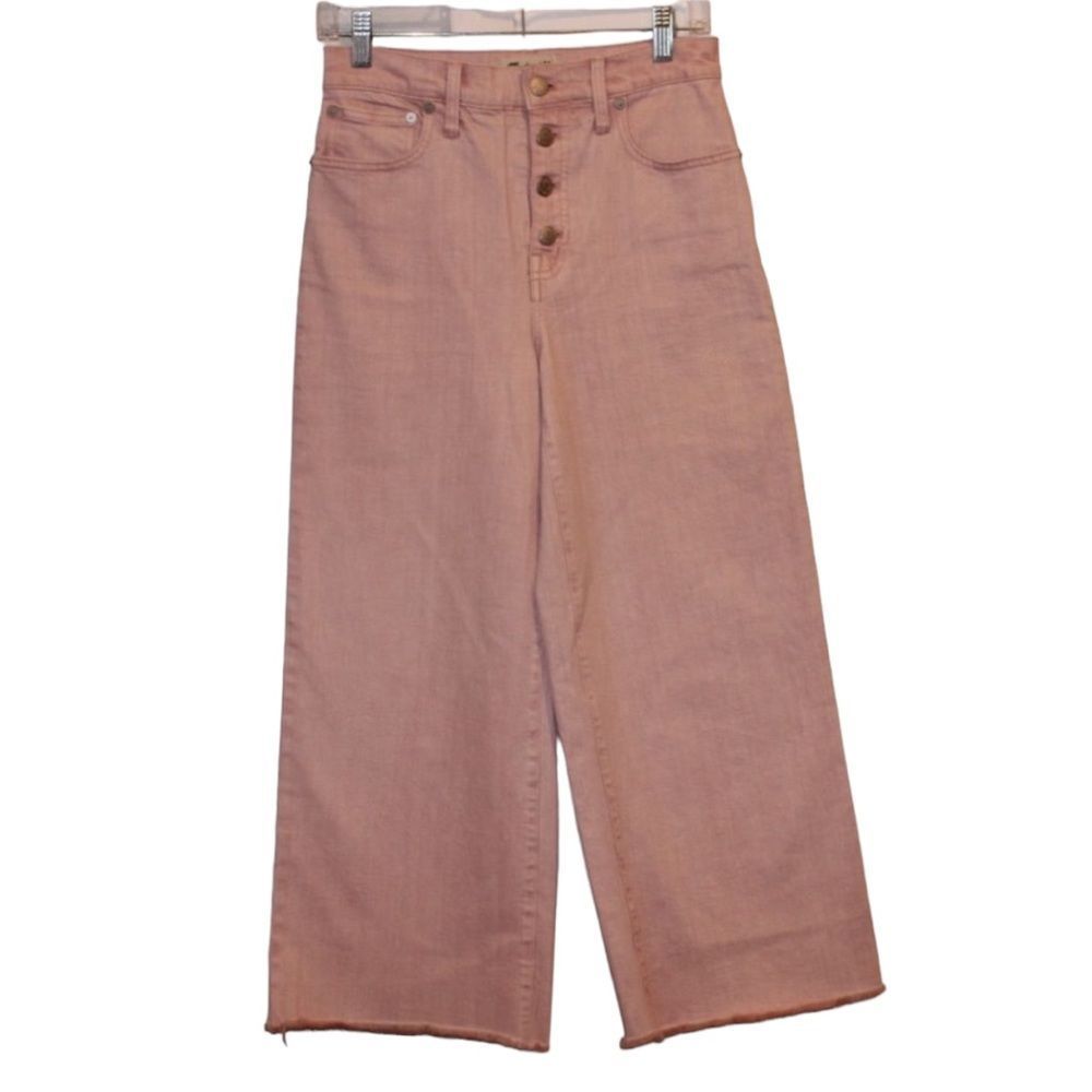 Madewell Pink Wide-Leg Crop Jeans Women Size 25